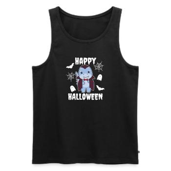 Dino Happy Halloween Cute Vampire Costume - Men's Premium Organic Tank Top - black - Front - AI Model Male 178 light (178cm)