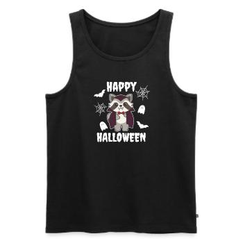 Raton laveur Joyeux Halloween Mignon Costume de Vampire - Débardeur bio Premium Homme - noir - Devant - Michal (187cm)
