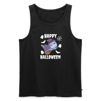 Dino Joyeux Halloween Sorcière Enfants Sorcière Costume de Sorcière - Débardeur bio Premium Homme - noir - Devant - Michal (187cm)