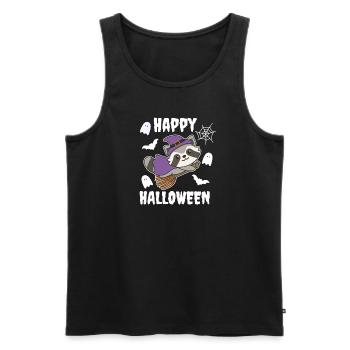 Raton laveur Joyeux Halloween Sorcière Enfants Costume de Sorcière - Débardeur bio Premium Homme - noir - Devant - Michal (187cm)