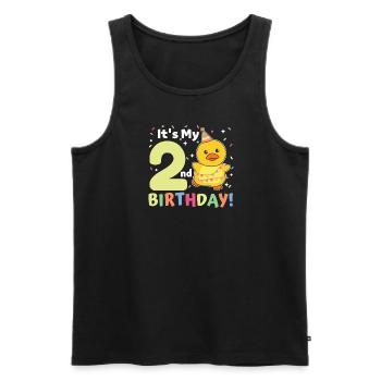Duck for 2nd birthday children two years old - Men's Premium Organic Tank Top - black - Front - Michal (187cm)