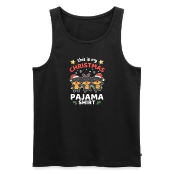Rottweiler Pyjamas de Noël Chiens - Débardeur bio Premium Homme - noir - Devant - Michal (187cm)
