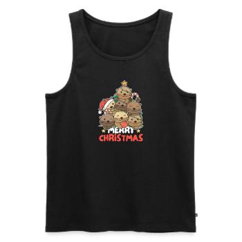 Otter Christmas Tree Merry Christmas - Men's Premium Organic Tank Top - black - Front - Michal (187cm)