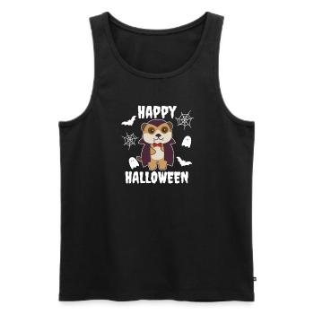 Suricate Joyeux Halloween Mignon Costume de Vampire - Débardeur bio Premium Homme - noir - Devant - AI Model Male 178 light (178cm)