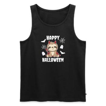 Sloth Happy Halloween Cute Devil Witches Costume - Men's Premium Organic Tank Top - black - Front - Michal (187cm)