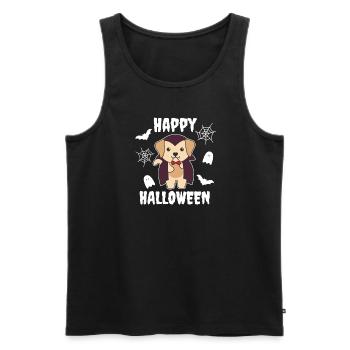 Labrador Happy Halloween Cute Vampire Costume - Men's Premium Organic Tank Top - black - Front - Michal (187cm)