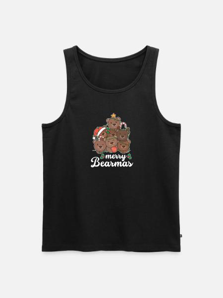 Joyeux Noël Bearmas Pun Ours - Débardeur bio Premium Homme - noir