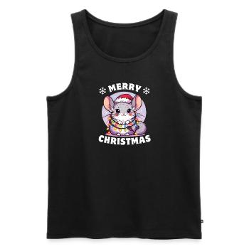 Christmas Fairy Lights Chinchilla - Men's Premium Organic Tank Top - black - Front - Michal (187cm)