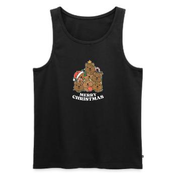 Frohe Weihnachten Quokka Heiligabend Quokkas - Männer Premium Bio Tank Top - Schwarz - Vorne - Michal (187cm)
