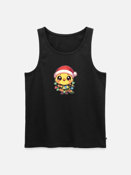 Christmas Fairy Lights Canary - Men's Premium Organic Tank Top - black