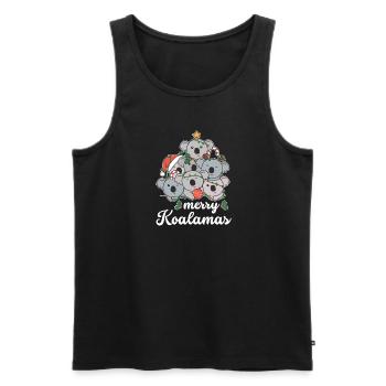 Joyeux Noël Koalama Pun Koala - Débardeur bio Premium Homme - noir - Devant - Michal (187cm)