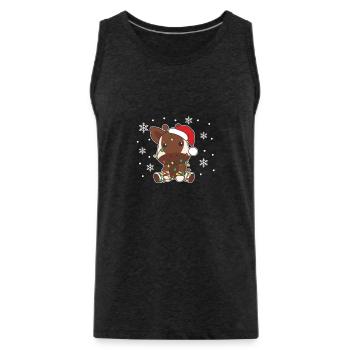 Okapi Weihnachten Winter Tiere Okapis - Männer Premium Bio Tank Top - Anthrazit - Vorne - Alexander (188cm)