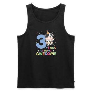 Vache pour les enfants de 3 ans - Débardeur bio Premium Homme - noir - Devant - Michal (187cm)