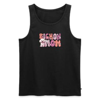 Bichon Frise Groovy Bichon Mom - Männer Premium Bio Tank Top - Schwarz - Vorne - AI Model Male 178 light (178cm)