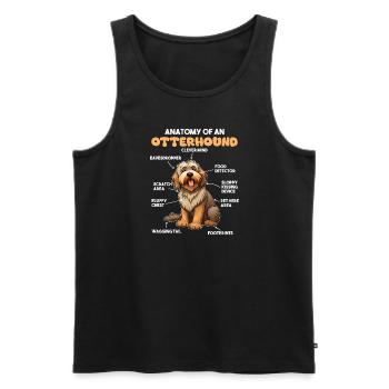 Explication du chien Anatomie d’un lévrier - Débardeur bio Premium Homme - noir - Devant - Michal (187cm)