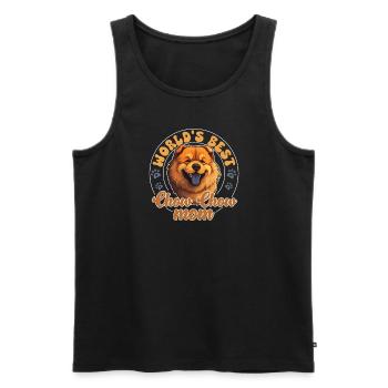 Chow Chow Groovy Chow Chow mom - Men's Premium Organic Tank Top - black - Front - Michal (187cm)