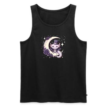 Kawaii gothique Axolotl couleurs Pastel gothique gothique - Débardeur bio Premium Homme - noir - Devant - Michal (187cm)