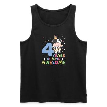 Vache pour les enfants de 4 ans - Débardeur bio Premium Homme - noir - Devant - Michal (187cm)