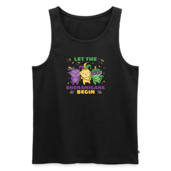 Mardi Gras Affe Faschings Kostüm - Männer Premium Bio Tank Top - Schwarz - Vorne - Michal (187cm)