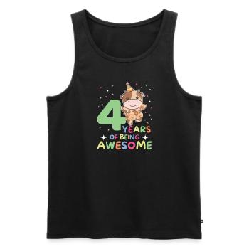 Vache pour les enfants de 4 ans - Débardeur bio Premium Homme - noir - Devant - Michal (187cm)