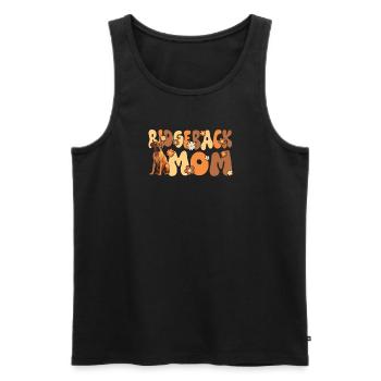 Rhodesian Ridgeback Groovy Ridgeback Mom - Men's Premium Organic Tank Top - black - Front - AI Model Male 178 light (178cm)