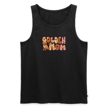 Golden Retriver Groovy Maman dorée - Débardeur bio Premium Homme - noir - Devant - Michal (187cm)