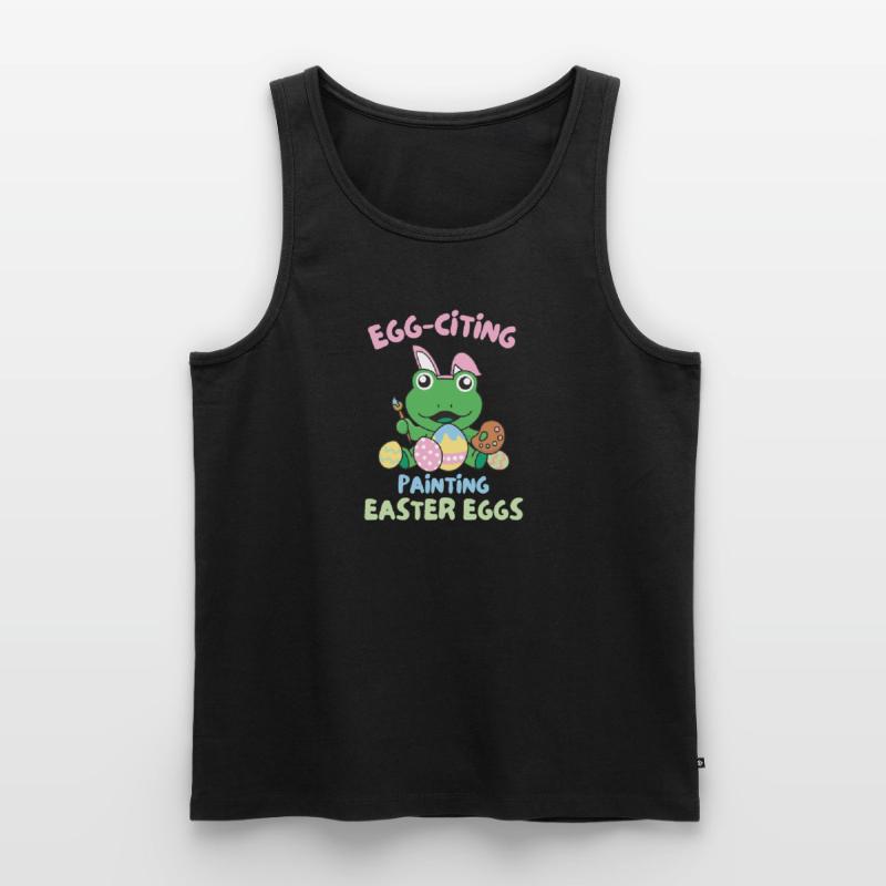 Cute Frogs for Easter with Easter Frog Eggs Men's Premium Organic Tank Top