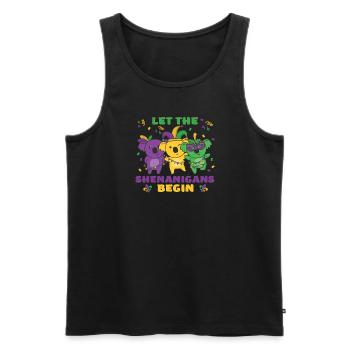 Mardi Gras Koala Carnival Costume - Men's Premium Organic Tank Top - black - Front - Michal (187cm)