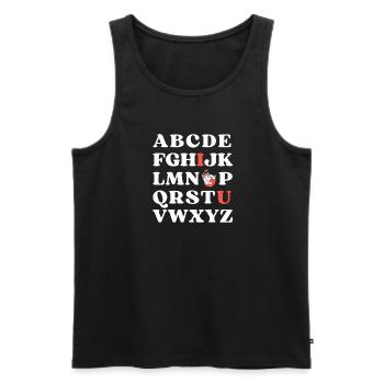 ABC I love you Kids Unicorn Valentine's Day - Men's Premium Organic Tank Top - black - Front - Michal (187cm)