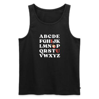 ABC I love you Kids Hamster Valentine's Day - Men's Premium Organic Tank Top - black - Front - Michal (187cm)