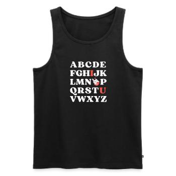 ABC I love you Kids Bunny Valentine's Day - Men's Premium Organic Tank Top - black - Front - Michal (187cm)