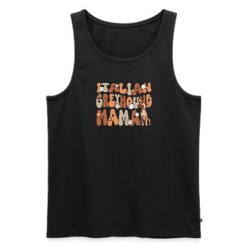 Italienisches Windspiel Italian Greyhound Mama - Männer Premium Bio Tank Top - Schwarz - Vorne - Michal (187cm)