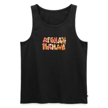 Afghan Hound Groovy Afghan Mom - Men's Premium Organic Tank Top - black - Front - Michal (187cm)