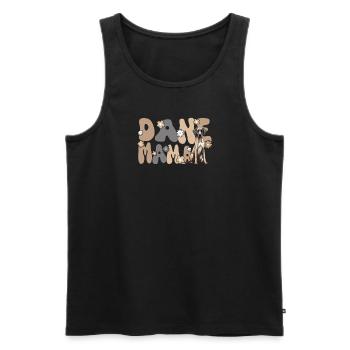 Great Dane Groovy Dane Mom - Men's Premium Organic Tank Top - black - Front - AI Model Male 178 light (178cm)