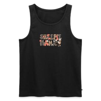 Old English Sheepdog Groovy Sheepie Mama - Men's Premium Organic Tank Top - black - Front - Michal (187cm)