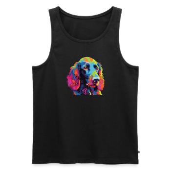 Watercolors Colorful Irish Water Water - Men's Premium Organic Tank Top - black - Front - AI Model Male 178 light (178cm)