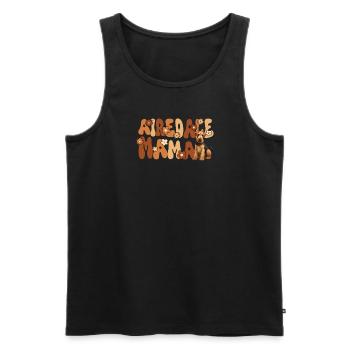Airedale Terrier Groovy Airedale Mama - Männer Premium Bio Tank Top - Schwarz - Vorne - AI Model Male 178 light (178cm)