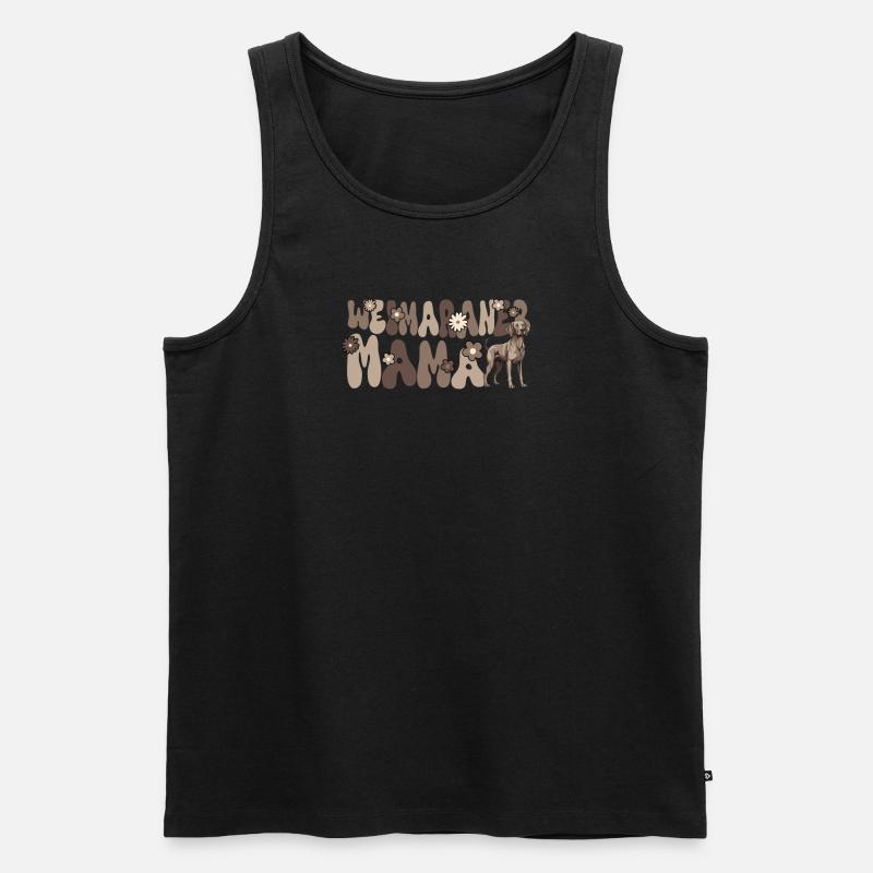 Weimaraner Groovy Weimaraner Mama - Männer Premium Bio Tank Top - Schwarz
