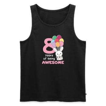 Hase zum 8. Geburtstag Kinder acht Jahre alt - Männer Premium Bio Tank Top - Schwarz - Vorne - Michal (187cm)