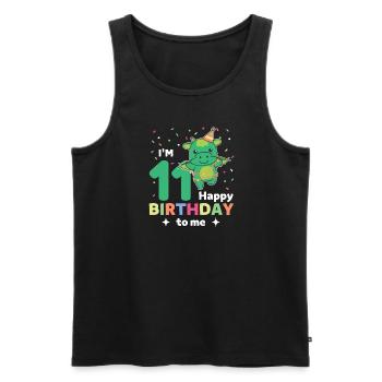 Dragon pour les 11 ans pour les enfants de onze ans - Débardeur bio Premium Homme - noir - Devant - Michal (187cm)