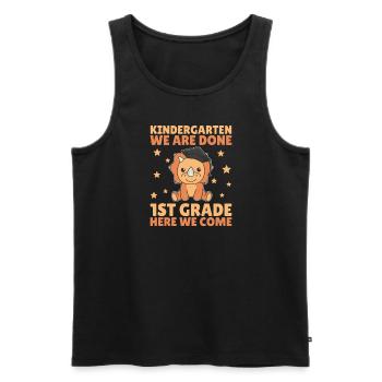 Kids Kindergarten graduate Triceratops 1st grade - Männer Premium Bio Tank Top - Schwarz - Vorne - Michal (187cm)