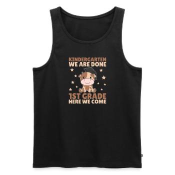 Kids Kindergarten graduate Kuh 1st grade - Männer Premium Bio Tank Top - Schwarz - Vorne - Michal (187cm)