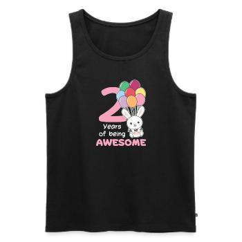 Rabbit for 2nd birthday children two years old - Men's Premium Organic Tank Top - black - Front - Michal (187cm)
