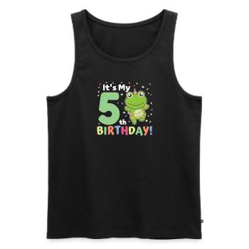 Grenouille pour les enfants de 5 ans de cinq ans - Débardeur bio Premium Homme - noir - Devant - Michal (187cm)