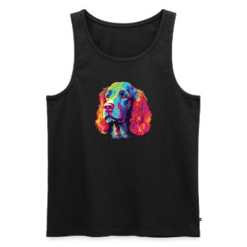 Watercolors Colorful Irish Water Water - Men's Premium Organic Tank Top - black - Front - AI Model Male 178 light (178cm)