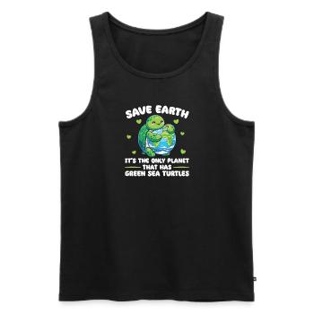 Is the only planet Green Sea Turtles - Men's Premium Organic Tank Top - black - Front - Michal (187cm)