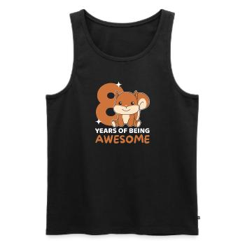 Squirrel for 8th birthday children eight years - Men's Premium Organic Tank Top - black - Front - Michal (187cm)