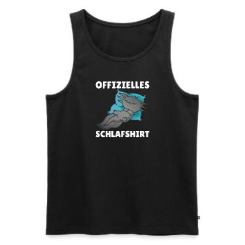Chemise de nuit officielle Axolotl Cute Animals Relax - Débardeur bio Premium Homme - noir - Devant - Michal (187cm)