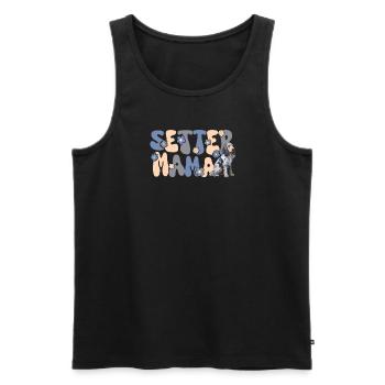 English Blue Setter Groovy Setter Mama - Men's Premium Organic Tank Top - black - Front - Michal (187cm)
