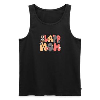 Finnish Lapphund Groovy Lapp Mom - Männer Premium Bio Tank Top - Schwarz - Vorne - Michal (187cm)